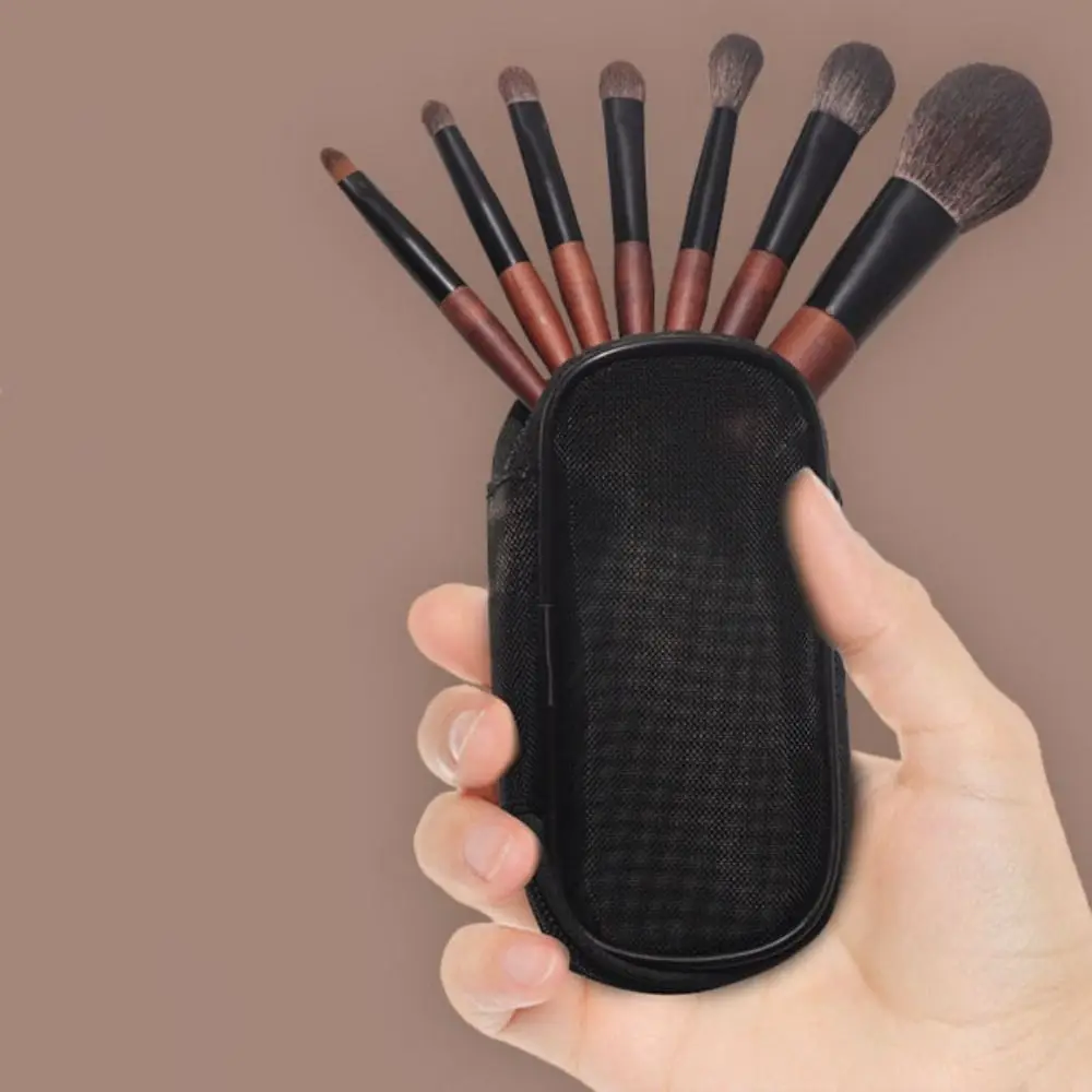 12 pçs simples lábio forro mini conjunto de escova de maquiagem madeira peludo sombra compõem kit ferramenta cosmética blush sobrancelha rolo escova viagem