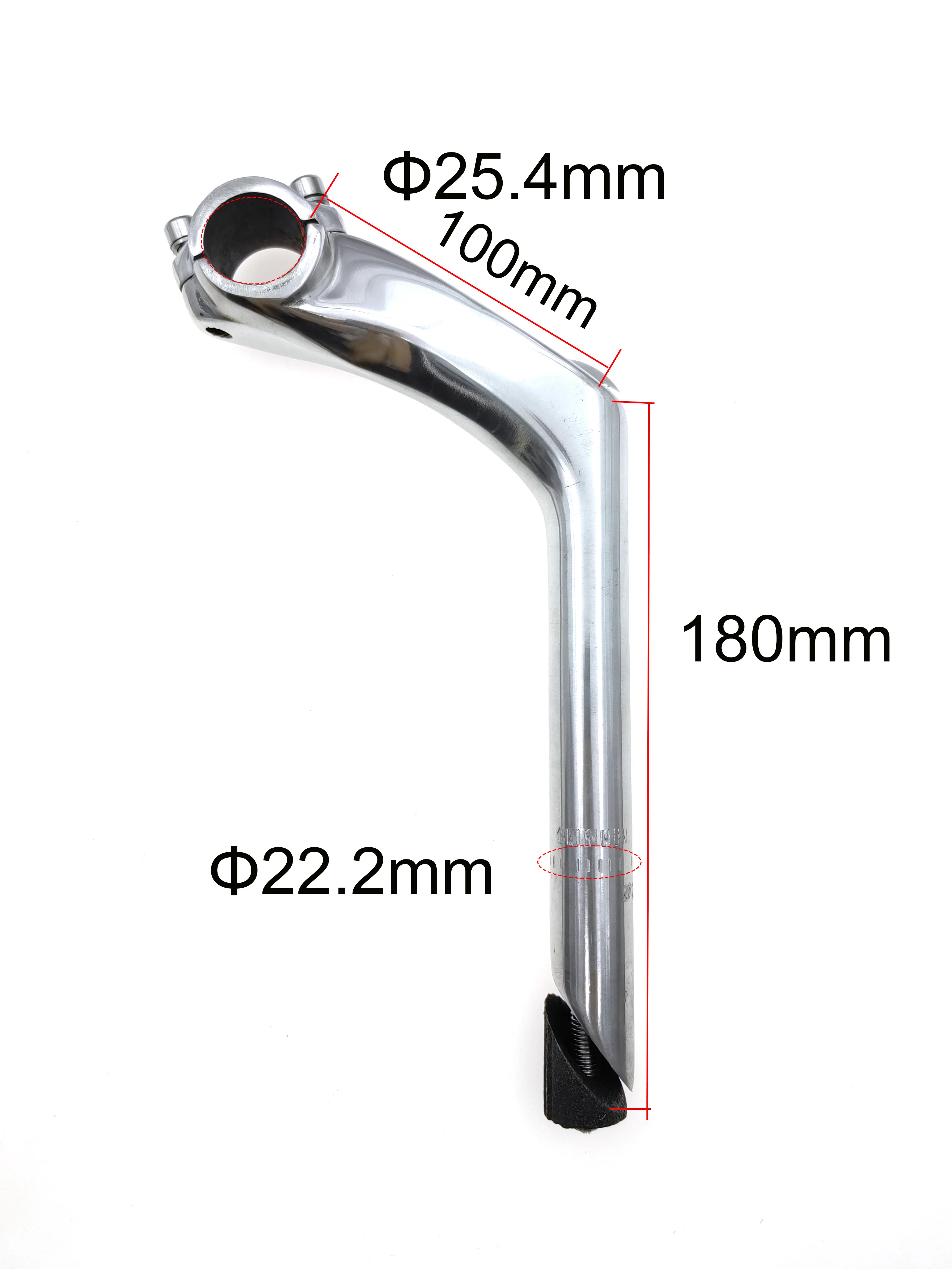 Bicycle Handlebar Stem Aluminum Alloy Goose Design Ladies Bike Stem 100mm*25.4mm*22.2mm*180L Bicycle Accessories