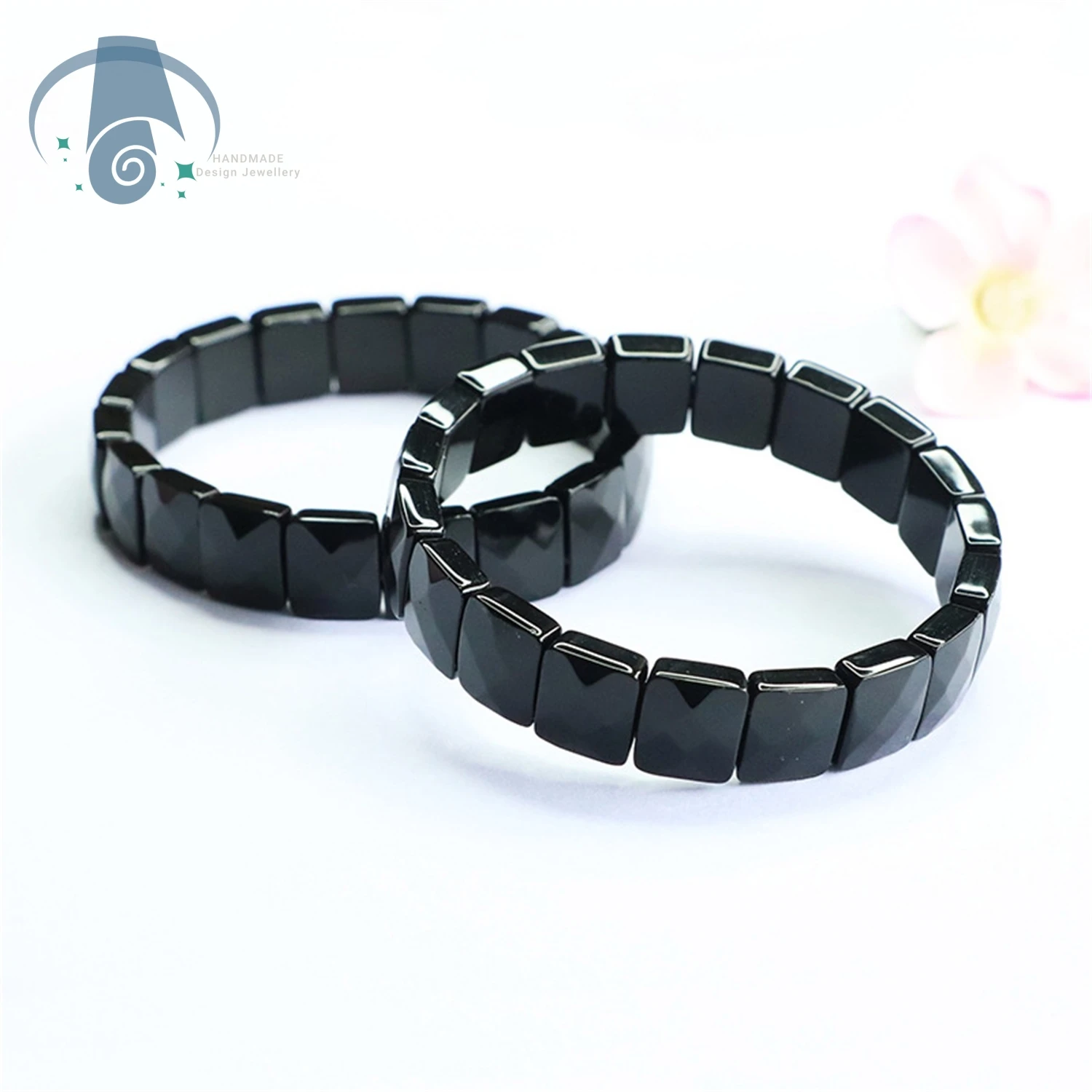 Natural Black Obsidian Bracelet Smooth Polished Stone Energy Protection Healing Crystal Jewelry for Women Men Yoga Meditation 5