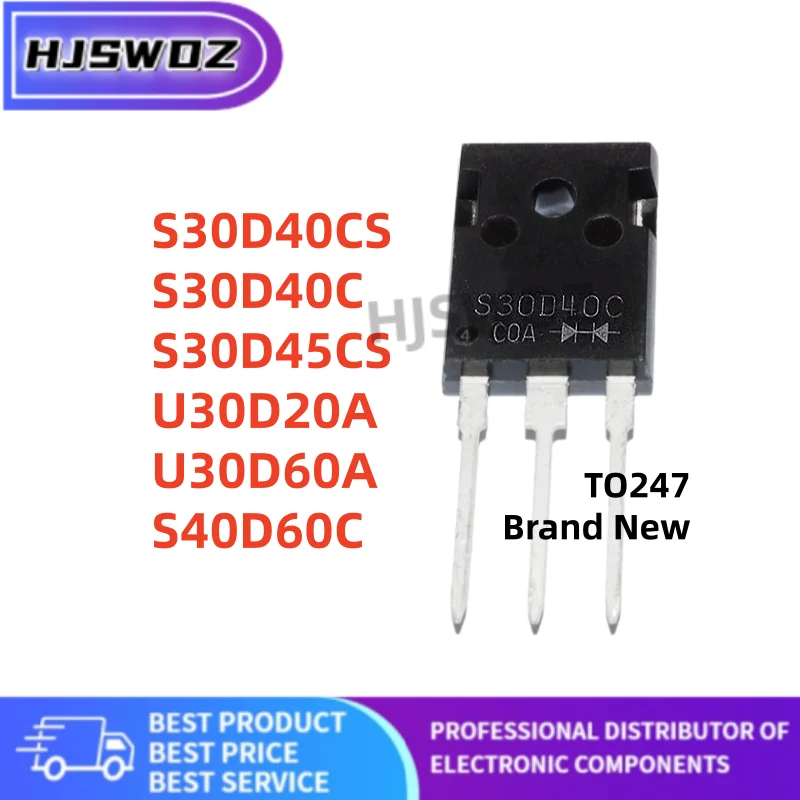 5Pcs/lot  S30D40CS S30D40C U30D60A U30D20A S30D45CS S40D60C TO-247 Schottky rectifier diode Brand New