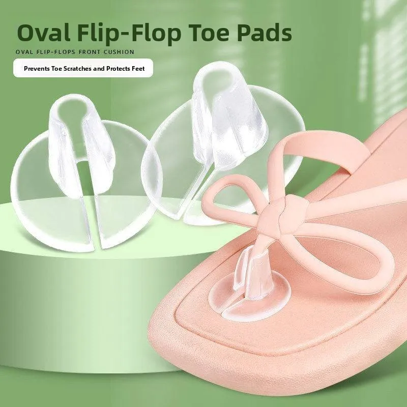 Silicone Sandals Toe Protectors Anti-wear Foot Pads Beach Flip Flops Comfortable Pain Relief Shoe Insoles Fashion Accessories