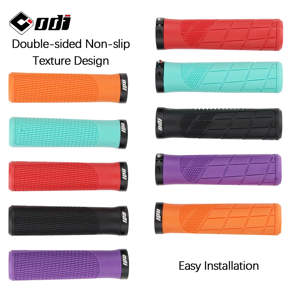 ODI Rubber Handlebar Grips MTB Lock-on Grip Shockproof Non-slip Mountain/Road Bike Handle Cover Folding Balance Bike Accessories