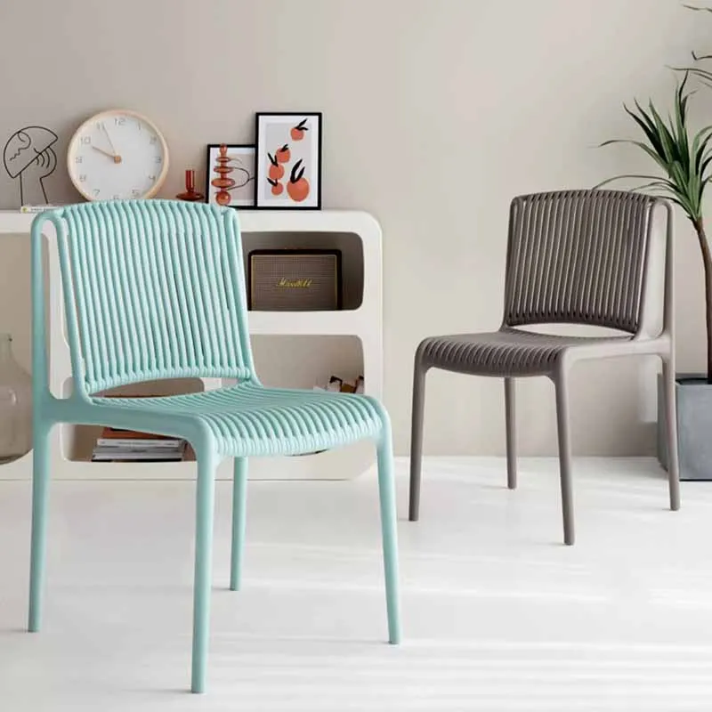 Fancy Waterproof Dining Chairs Lounge High Teal Balcony Modern Ergonomic Chair Nordic Kitchen Luxury Sillas De Comedor Furniture