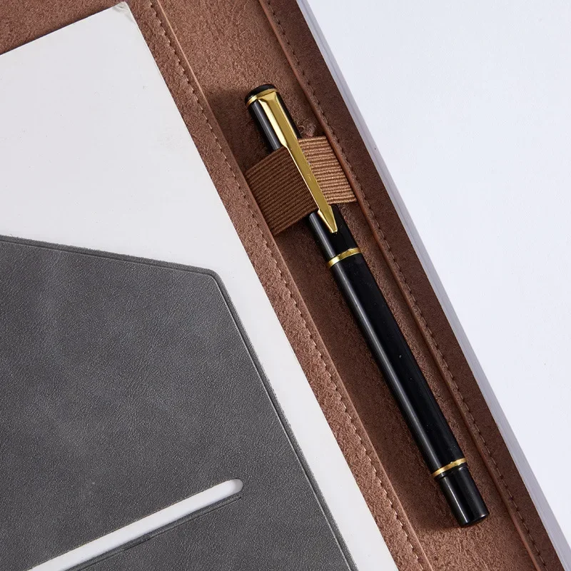 A4 folder file storage office ticket storage business leather official documents sales manager folder contract sign contractbook