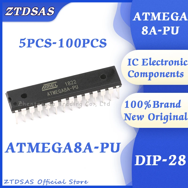 

5-100PCS ATMEGA8A-PU ATMEGA8A ATMEGA8 ATMEGA IC MCU Chip DIP-28