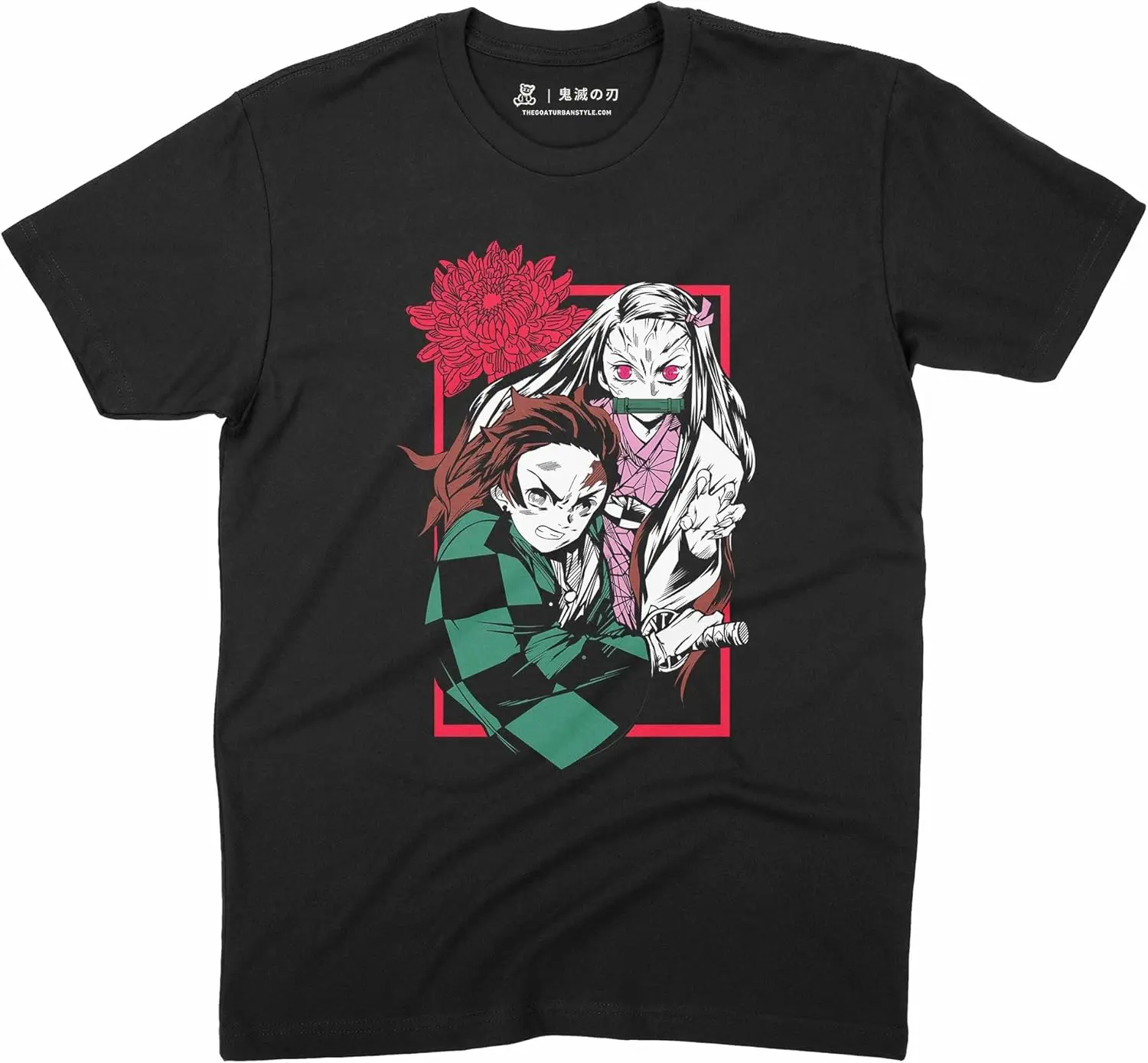 Tanjiro & nezuko-slayer dynamische duo tee-dämonen töter anime | dämonen 026