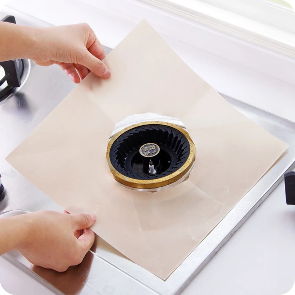 

4Pcs Universal Gas Hob Protector Non Stick Oven Liner Heavy Duty Sheets Prevent Drips and Spills Gas Hob Liner