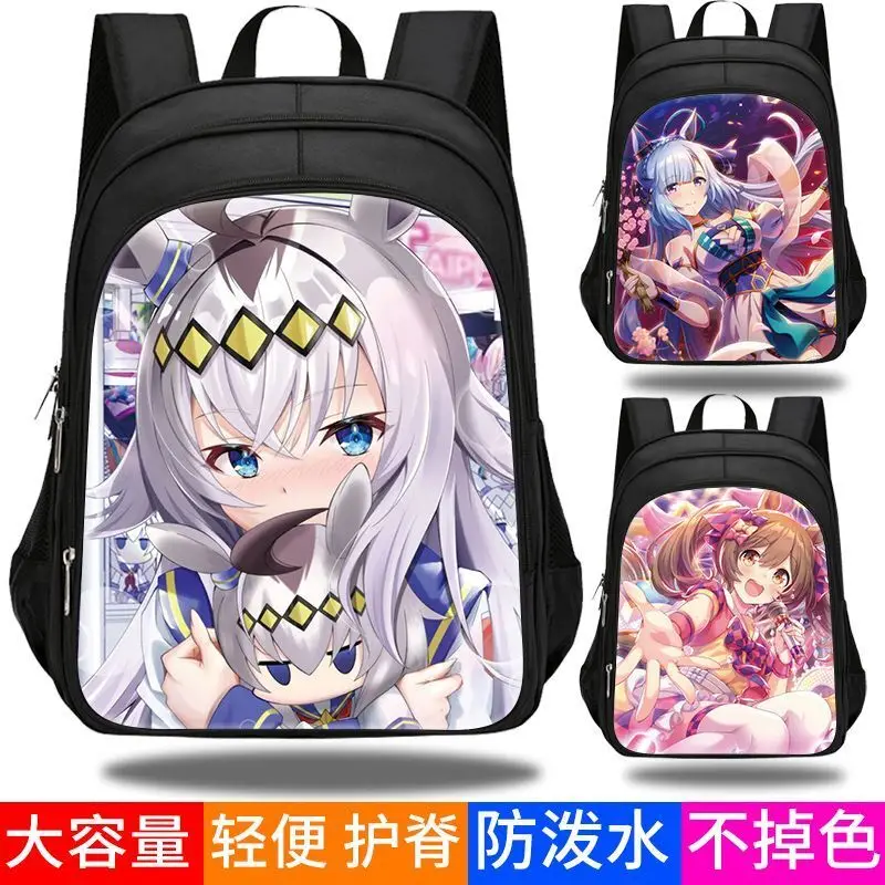 

High-Value Children's Horse Racing Girl Large Capacity Canvas Printed Zipper Backpack, Lightweight, Waterproof Backpack Anime