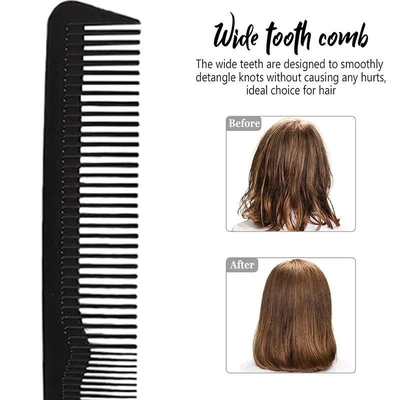 4pcs Carbon Fiber Comb Set Professional Haircut Comb Scalp Massage Hairbrush Salon Hairdresser Hairdressing Hair Styling Tools