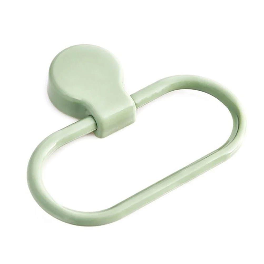 

Towel Ring Holder Self Adhesive No Drilling Bath Rack Hooks Shelves Bathroom Kitchen Towel Rings Hangers ABS Durable