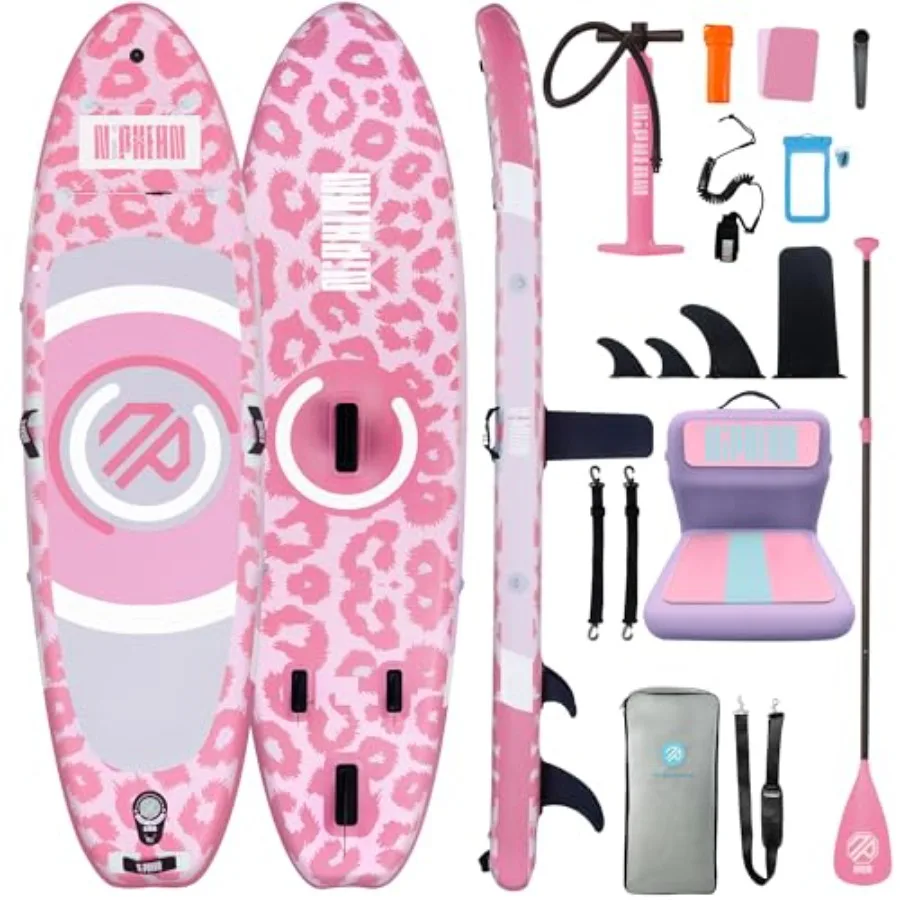 

Inflatable Stand up Paddle Board for outdoor water sports, PVC material, blue color, StabilTrac Fin and 400LBS capacity with wi