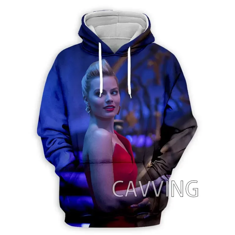 New Fashion  Margot Robbie  3D Printed Clothes Streetwear Men Hoodies Sweatshirt Fashion  Hooded  Long Sleeve Pullover Tops  H02