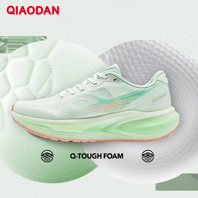 QIAODAN 1.0 Women's Wide Last 2026 Summer Mesh Breathable Sports Shoes Soft Sole Shock-absorbing Jogging Sneakers QXB022262201