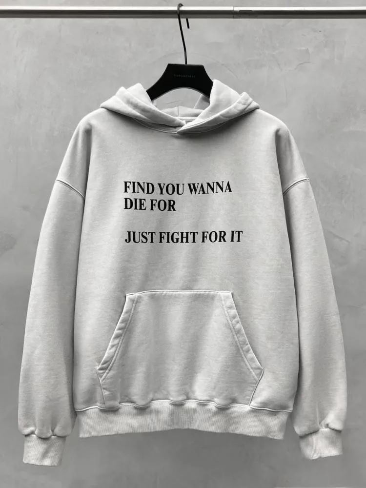 

Vintage Fce Hoodie Sweatirt with Letter Print for Teen Boys Autumn Winter Casual Loose Fit Comfortable Cotton Polyester