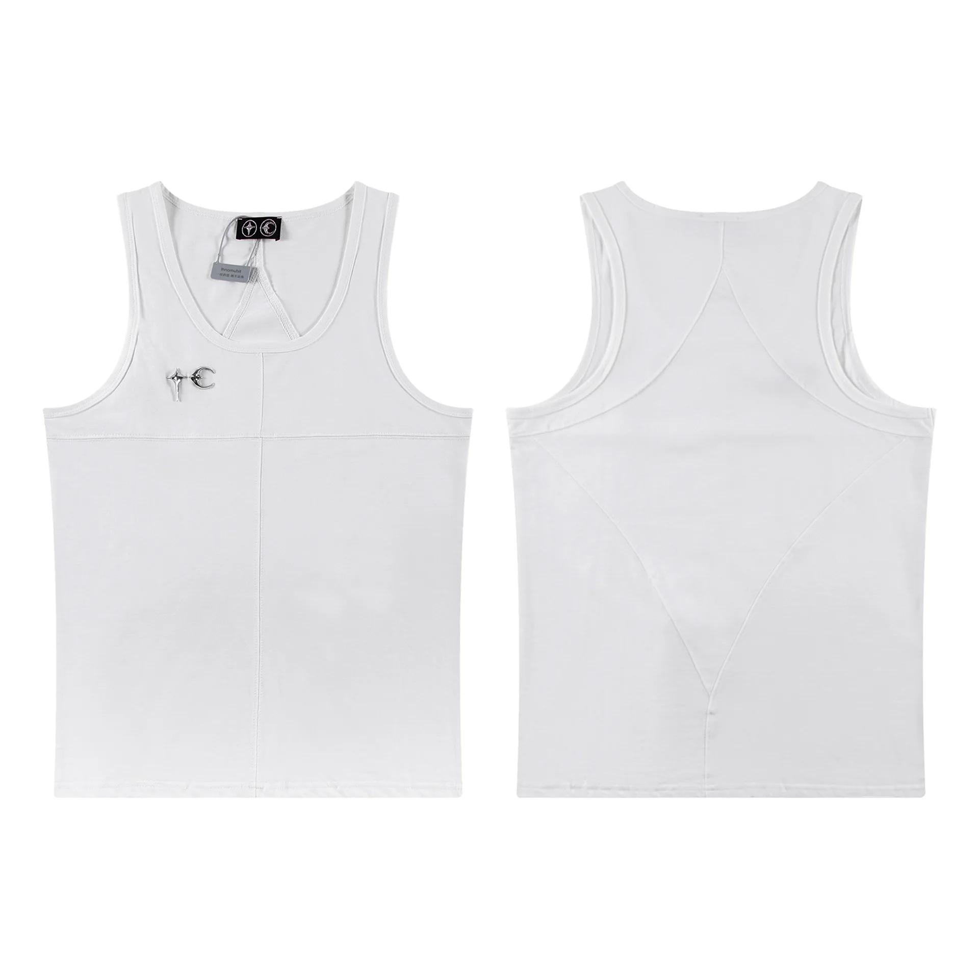 

Thug Club 2026 New American Retro Crew Neck Sleeveless Base Layer Solid Color Metal-Finish Versatile Vest