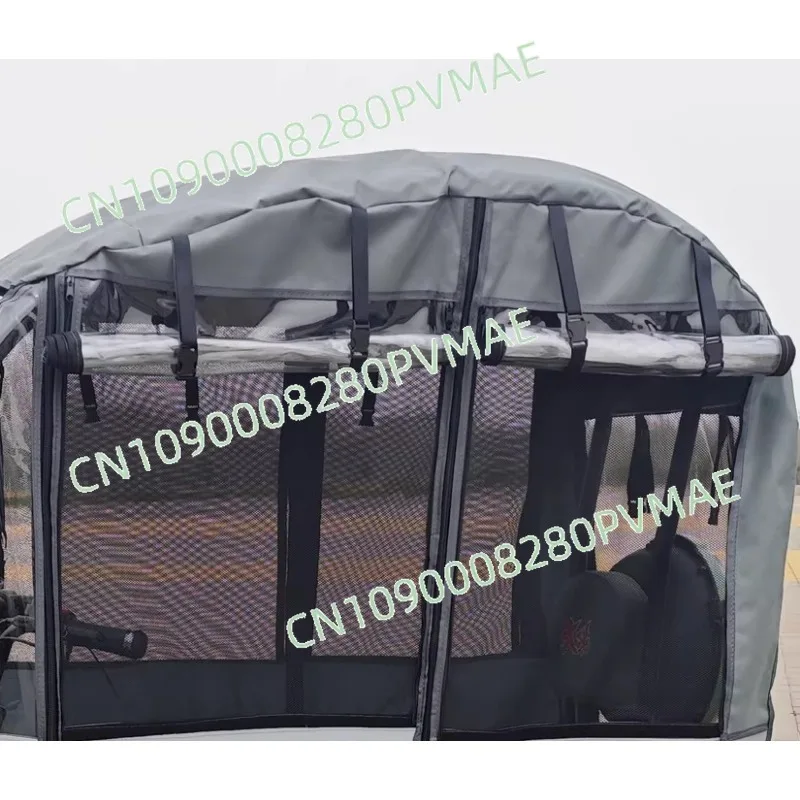 

навес для дождевой шторы, без трехколесного велосипеда, встроенный навес для электрического трехколесного велосипеда, утолщенный термозащитный чехол для окружающей шторы