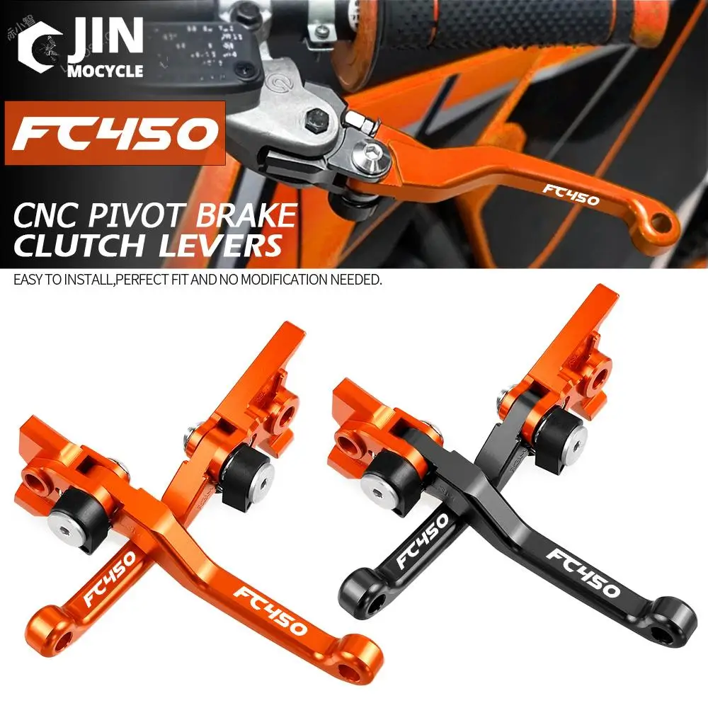 

For HUSQVARNA FC450 FC 450 2014 2015 Motocross Foldable Pivot Dirt Bike CNC Aluminum Handlebar Brake Clutch Levers Handle Lever