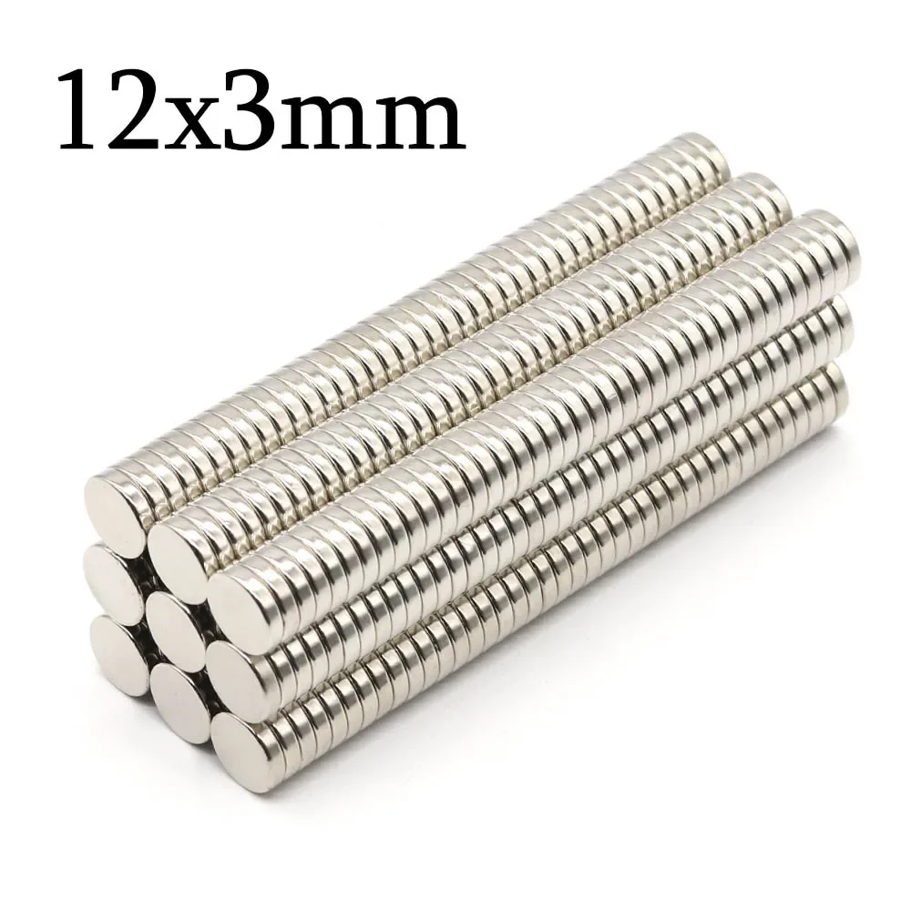 12mmx3mm Super Strong Round Neodymium Magnet Powerful Magnets N35 small Permanent Magnetic NdfeB Refrigerator Magnet 12x3