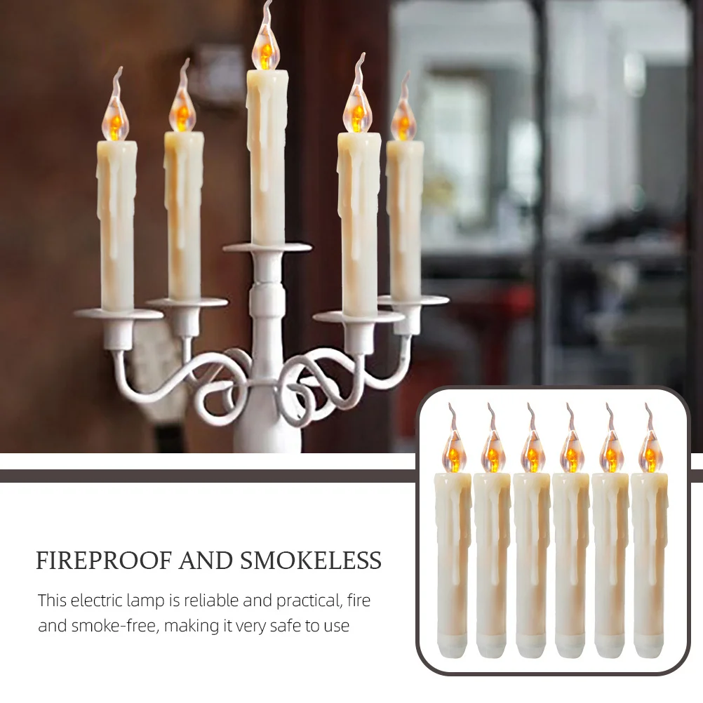 

6Pcs LED Electronic Light Flameless Electric Lamp Romantic Party Decoration Festival Atmosphere Adornment