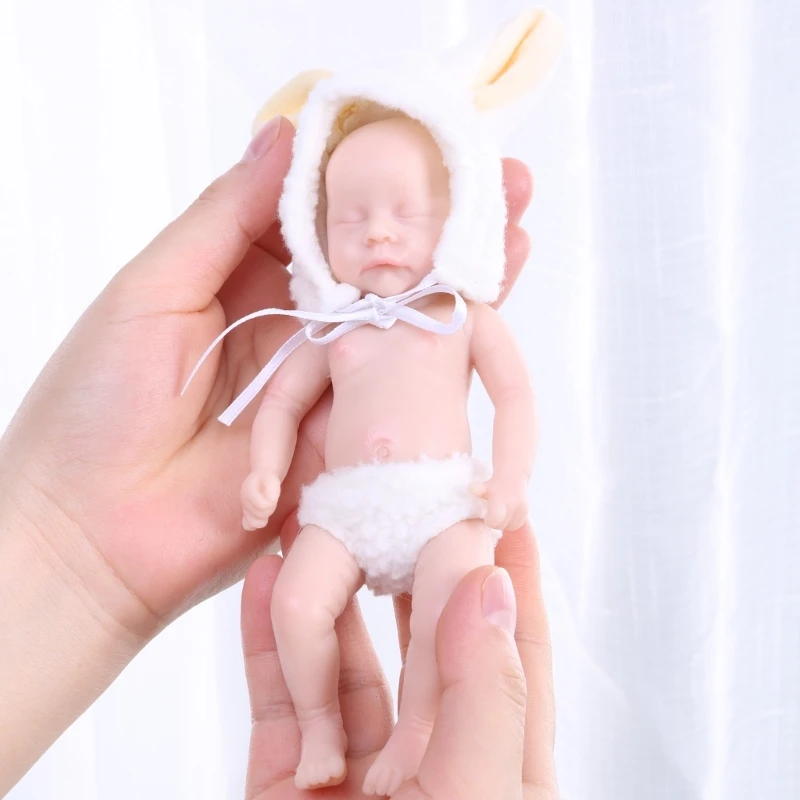 6in Baby Reborns Nurturing Fullbody Silicone Girl Reborns Toy Parenting Game Popular Gift Display