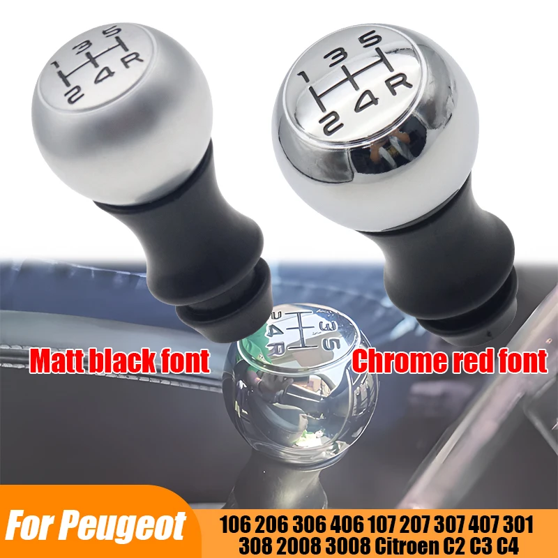 5 Speed Car Gear Shift Knob Lever Shifter Stick for Peugeot 106 206 306 406 107 207 307 407 301 308 2008 3008 Citroen C2 C3 C4