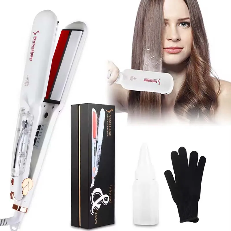 Hot Selling Tourmaline Ceramic Coating Straight Hair Iron Salon Hair Styling Tool Portable Steam Straightener