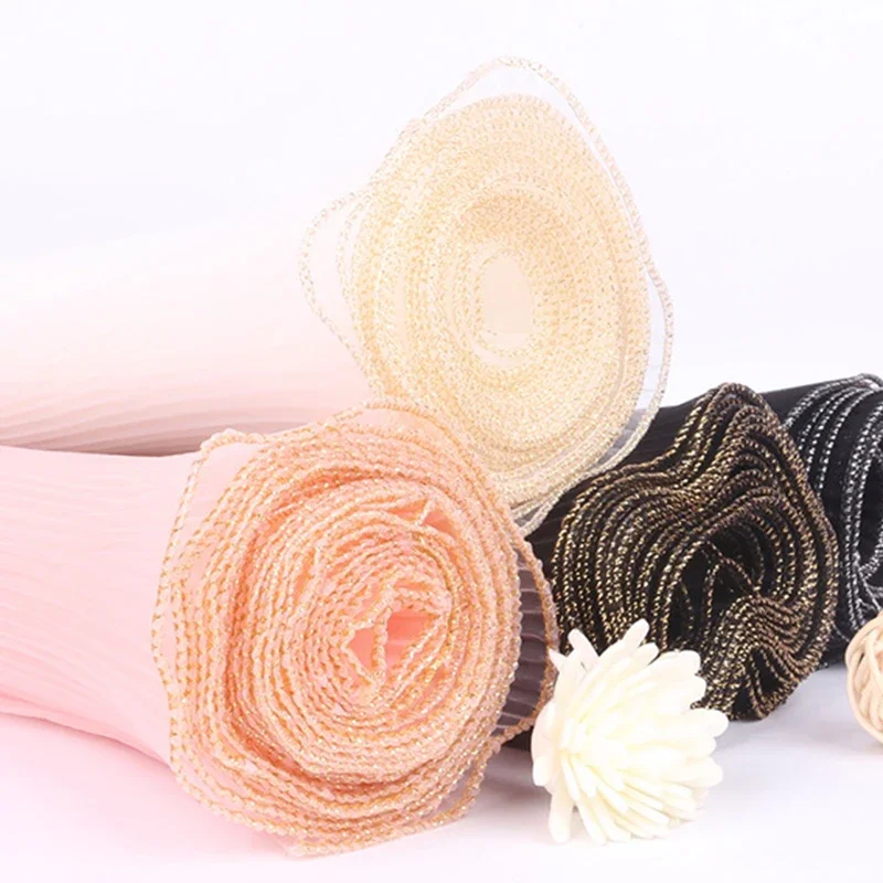 

4Yards*28CM Packaging Lace Paper Flower Wrapping Mesh Yarn Bouquet Roll Wave Yarn Pearl Edge Mesh Handmade Crafts Florist Nail