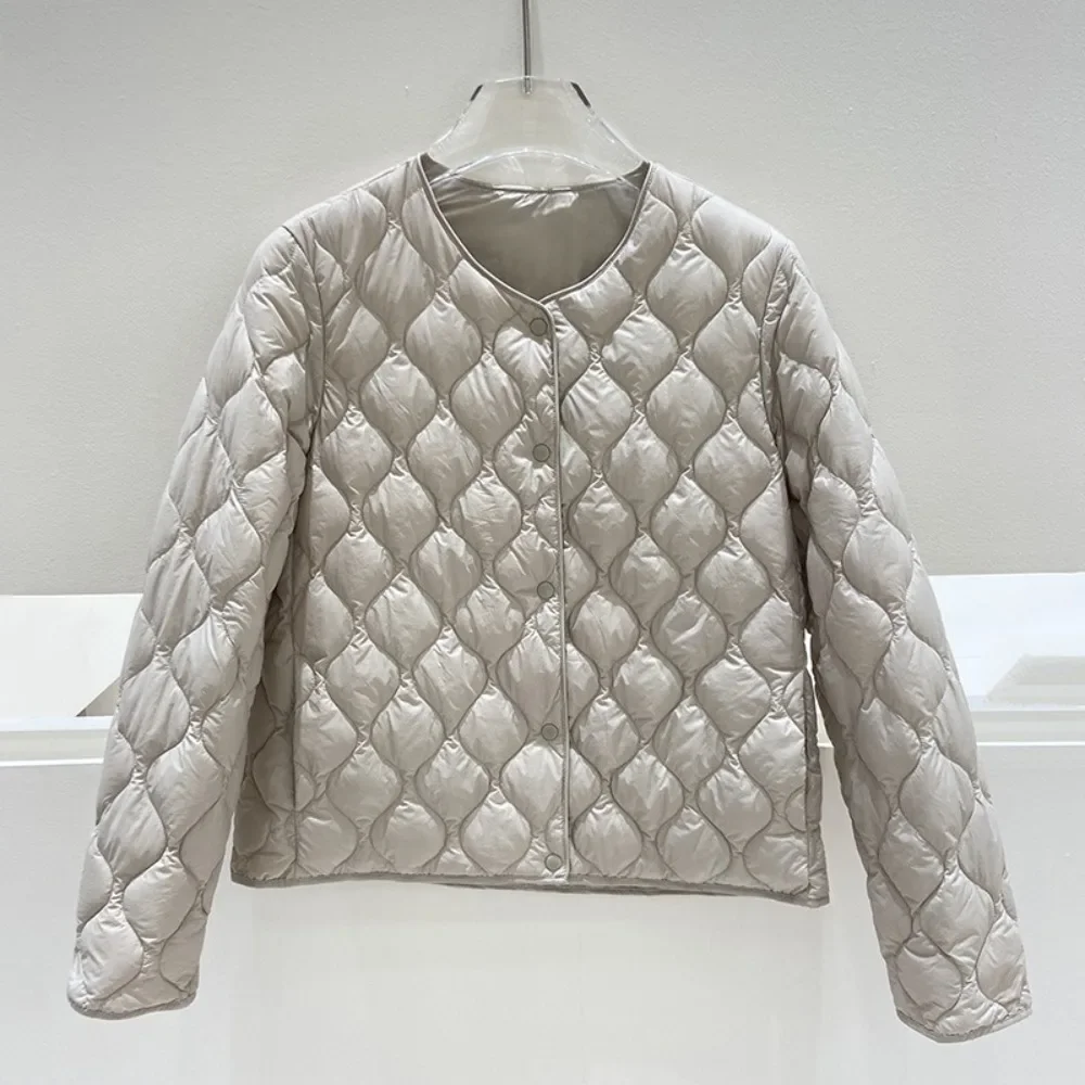 

Woman LightweightOuterwears Down Jacket Womens Spring Solid Parkas Coat Autumn Heart Duck Down Jacket Long Sleeve Quilted Jacket