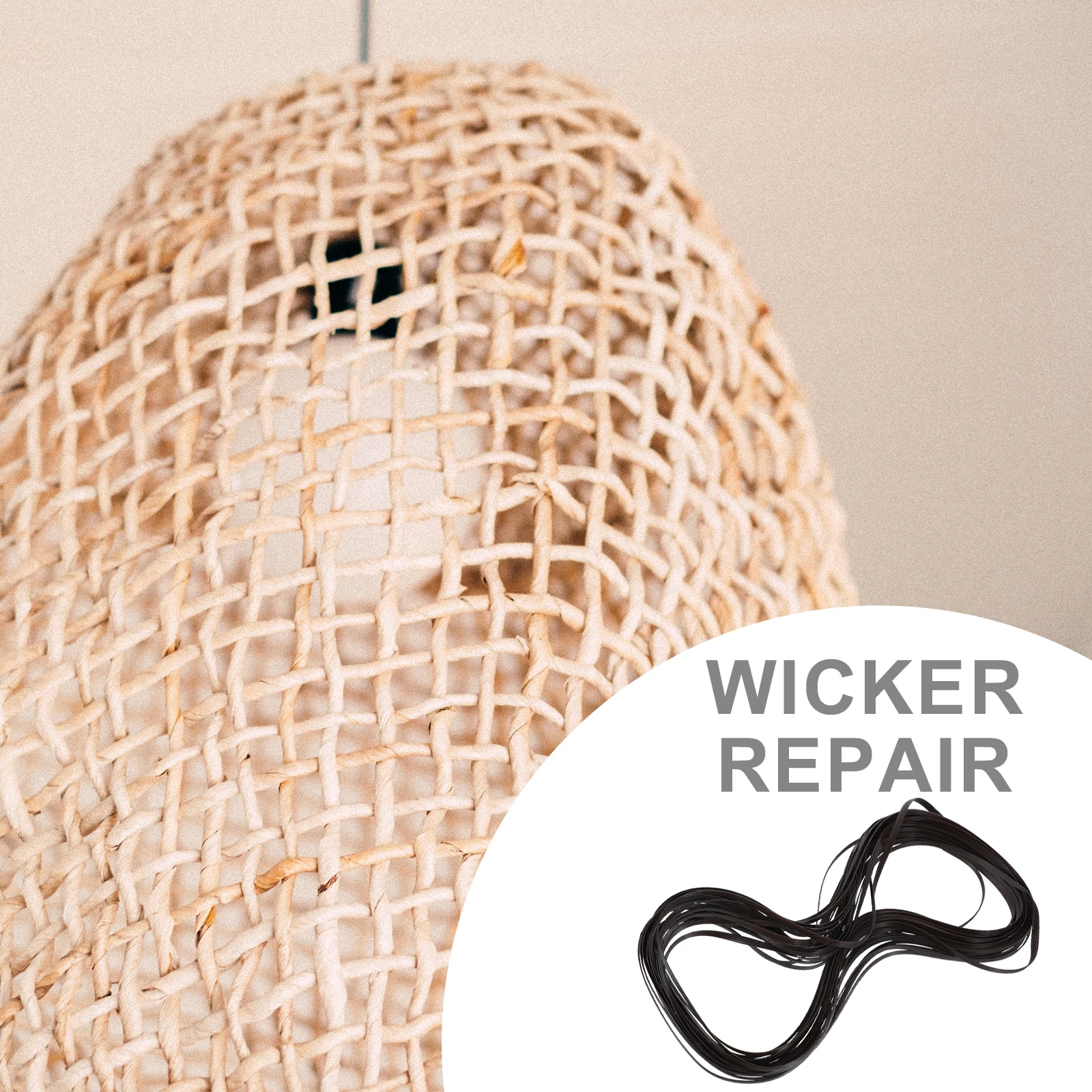 

Rattan Woven Repair Materials Deep Brown Double sided PE Plastic Reed for Chair Coffee Table Sofa Wicker Furniture