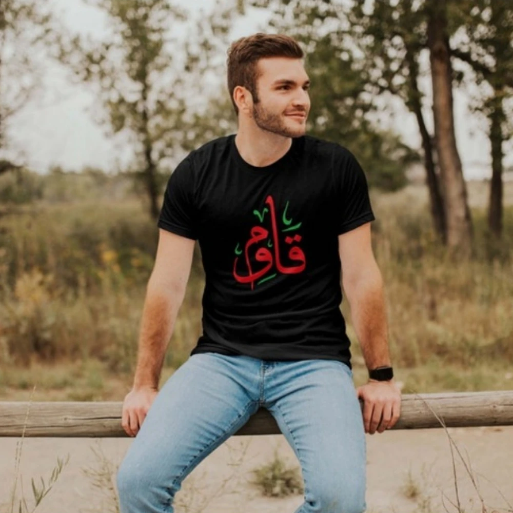 

Рубашка с арабской каллиграфией Resist, футболка с палестином, дышащая футболка Camisetas Comfort and Fashion Coexist, унисекс, женская и мужская футболка