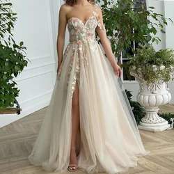 Lena Floral Lace Formal Dresses Woman Elegant Evening Dresses for Women Luxury Dress for Weddings One Shoulder A Line Long Skirt