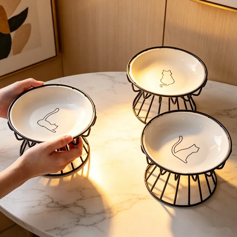 tigela-de-alimentacao-para-gatos-em-ceramica-comedouro-e-bebedouro-para-animais-de-estimacao-antiderrapante-mesa-elevada-para-filhotes-utensilios-decorativos-para-animais-de-estimacao