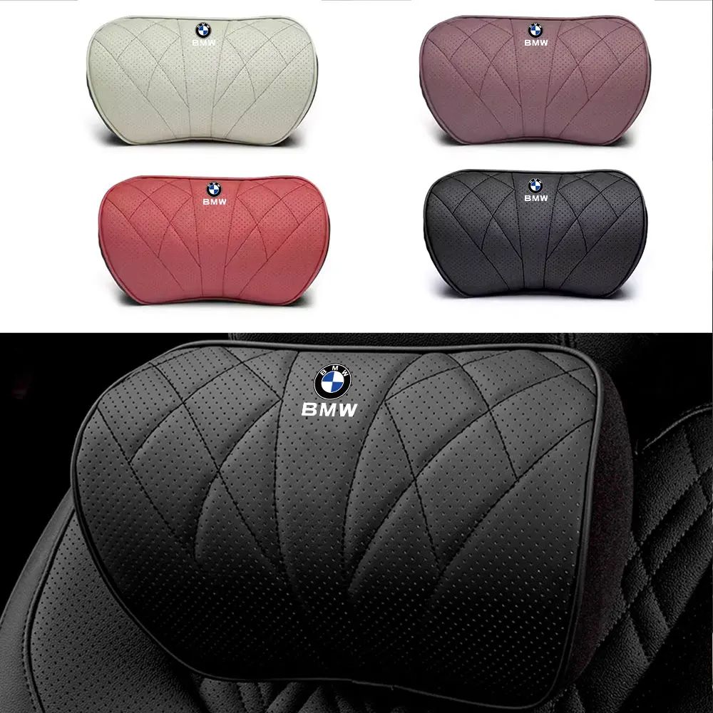 Car Head Pillow Neck Support Auto Seat Covers Headrest Auto Accessories For BMW M Performance M3 M5 M6 F01 F20 F10 F13 F15 F16