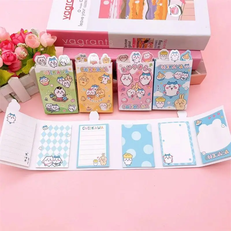 Стикеры Chiikawa со скидкой 40%, милые разноцветные стикеры Hachiware Usagi, многоразовые стикеры-заметки.
