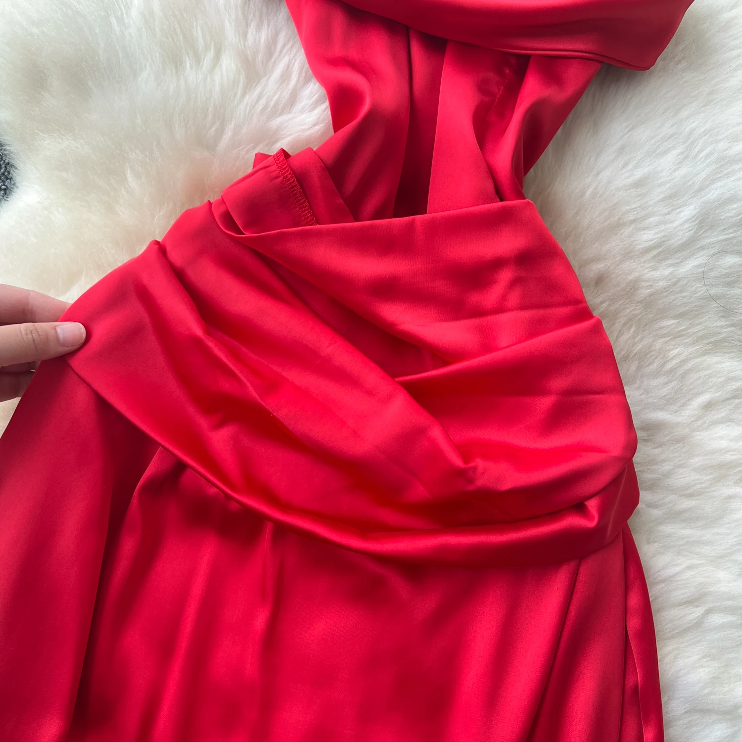 Chic vintage asymmetrical backless  solid slim Elegant Fairy korean fashion Boho Sundress women clothing Long dress