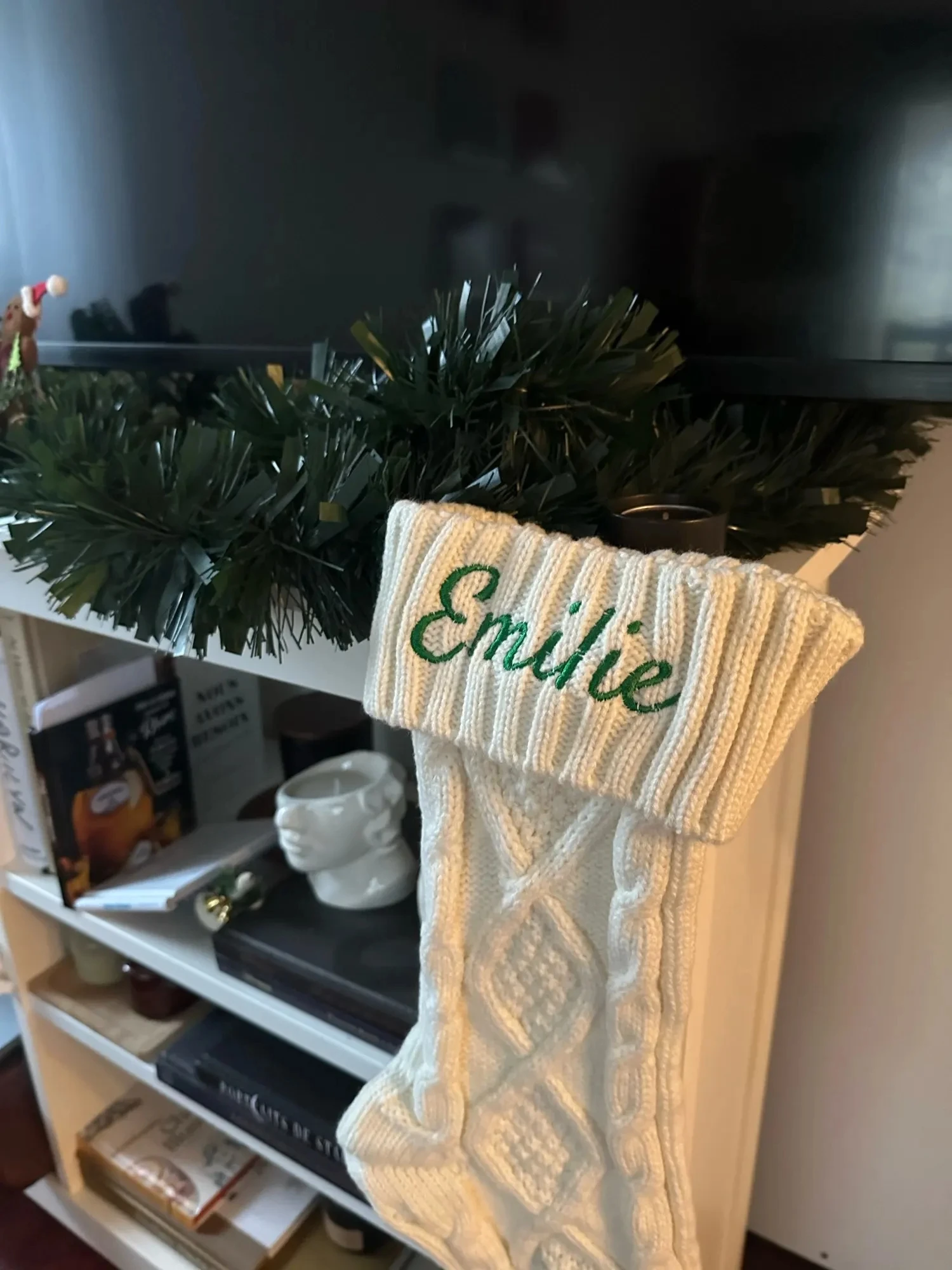 Personalized Christmas Stockings with Family Name Custom Stockings Monogram Stockings Embroidery Knit Stockings Christmas Gifts