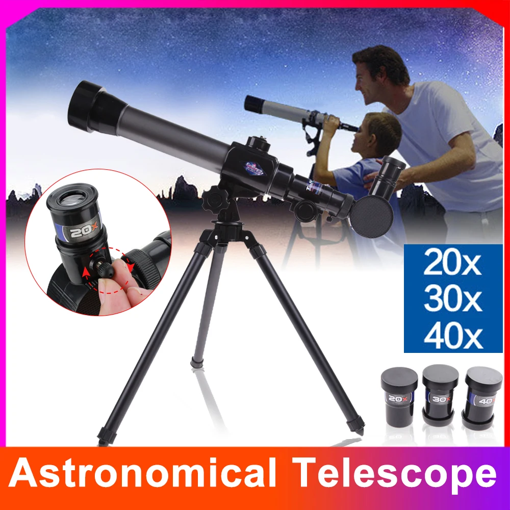 Professional Astronomical Telescope Toys Monocular Long Range Binoculars Kids Student Science Teaching Aids Eyepiece with Tripod