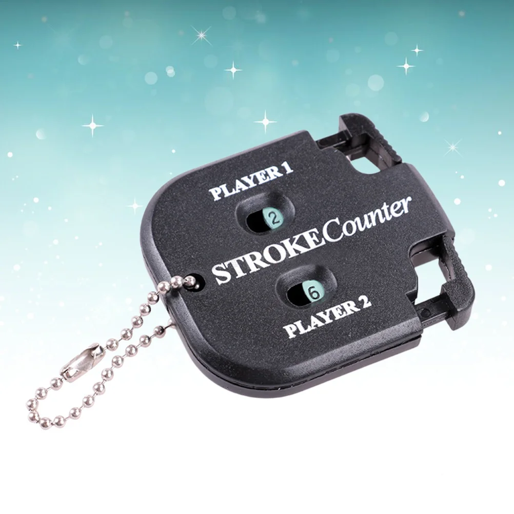 عداد نقاط الجولف الاحترافي المربع الصغير باللون الأسود المدمج المزدوج الأرقام لتسجيل عداد النتيجة للاعبين