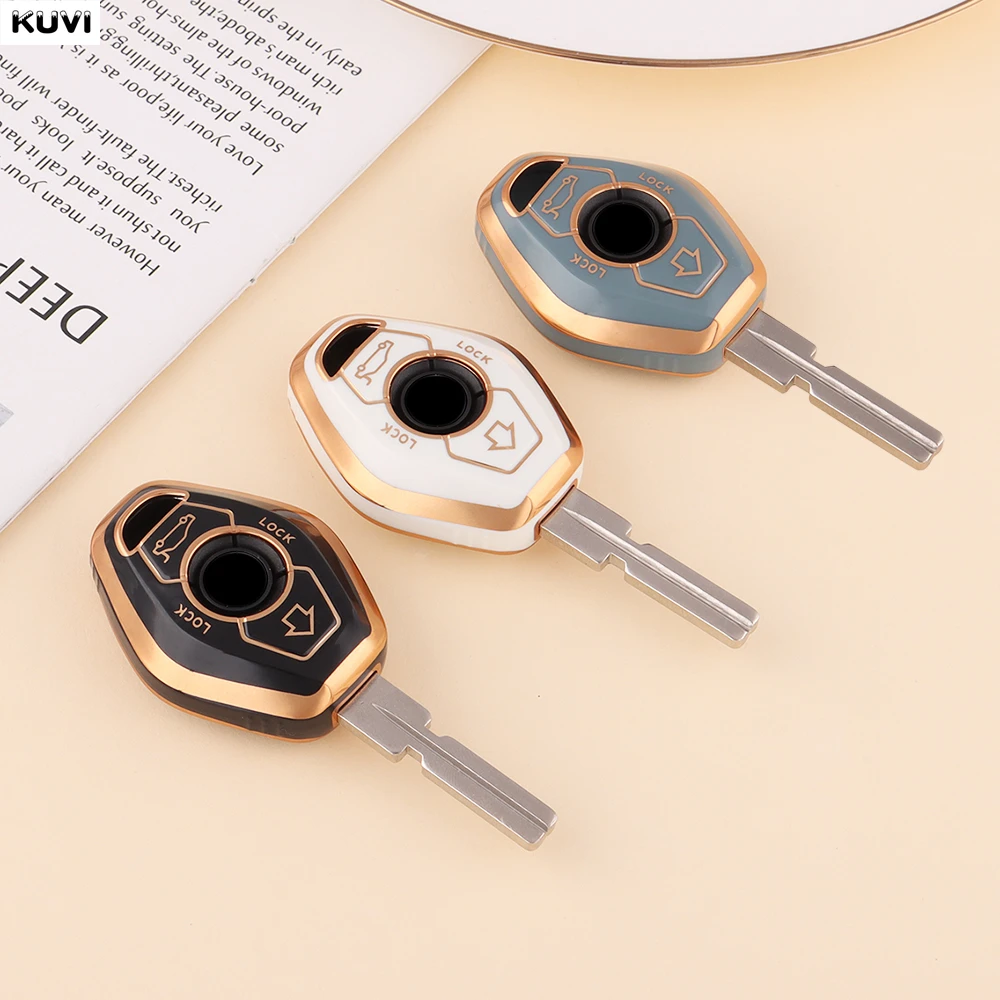 Hot TPU Car Key Case Cover Shell Fob For BMW X5 E53 X3 F83 E46 E39 E38 E60 E63 E61 E64 Series 3 5 7 330i Z3 Z4 E85 E86 M5 325i view 3