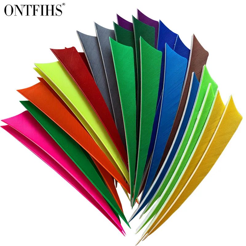 50Pcs/Lot Right/Left Wing New 5 Inch Arrow Feather Right/Left Wing Fletchings Archery Vanes For DIY Carbon Wooden Arrow