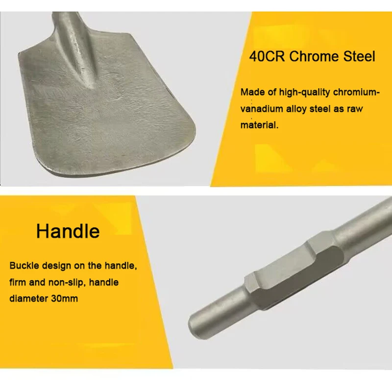 Hex Shank Electric Hammer Breaker Clay Spade Shovel Chisel Cutter Chisel Extra Wide Pointed Chisel Tipped