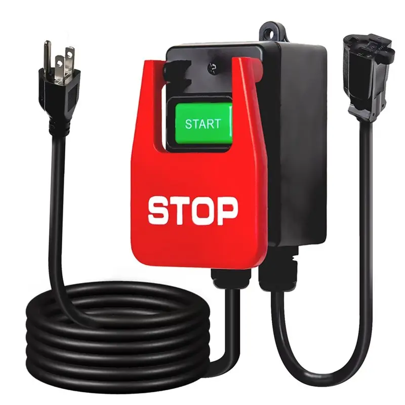 【TODAY-ONLY!】Fits Table Saw 120V Paddle Switch, 15 Amps At 120 Voltage W/5.5 Ft For Power Cord, Large Knee Paddle For Power Tool
