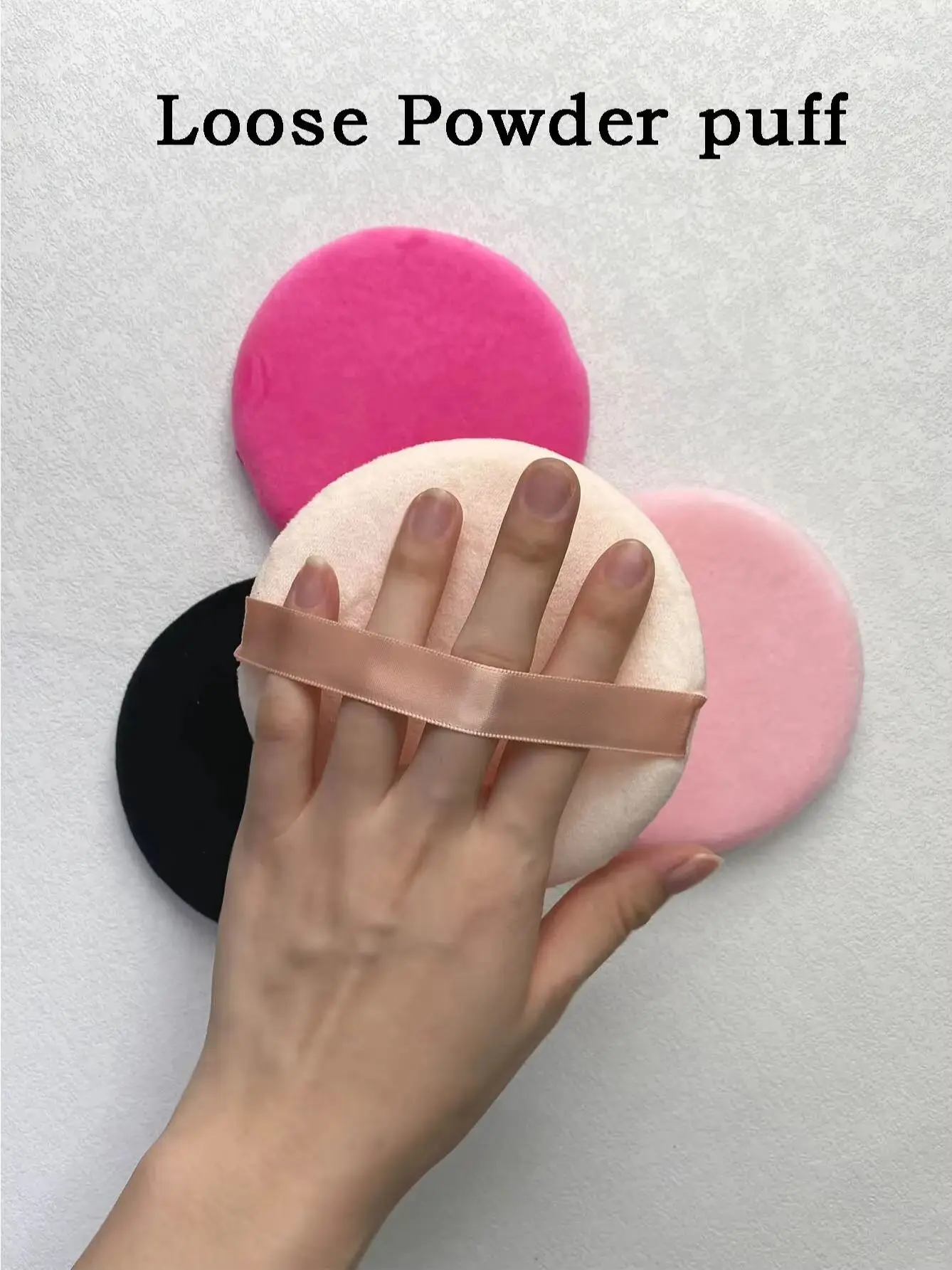 4-teiliges Plus-Size-Körper-Make-up-Puff-Set für loses Puder, weich und bequem