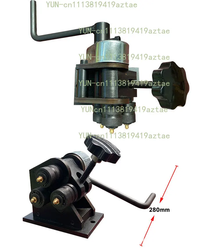 PR-3 Mini Manual Three-Roll Tube Bender Hand Crank Metal Plate Rolling Machine