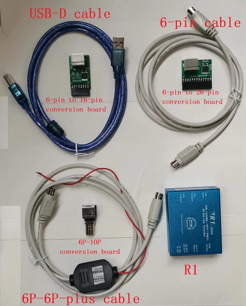 Wishcolor R1 Kit A R1-2023 USB-Audioschnittstelle mit 6-poligem Kabel, USB-Soundkartenversion für Echolink-Zello-YY-ASL – Detail 1
