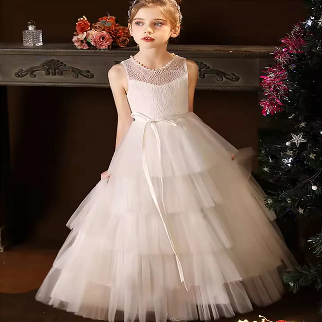 Girl's Holiday Dress Flower Girl's Dress Net Fluffy Bridesmaid dress Girl's Birthday gift/customizable