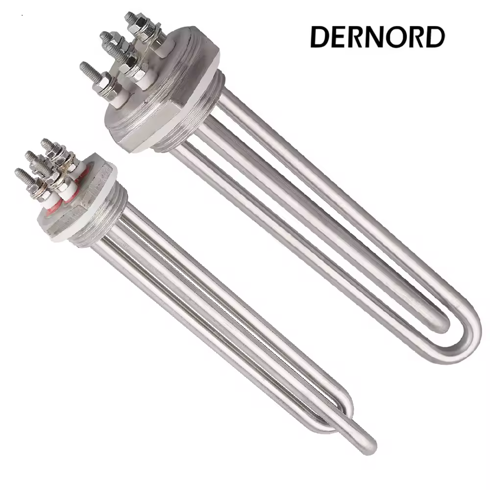 Elemento Riscaldante Tubolare Elettrico a Immersione DERNORD DC 12V 100W 200W 300W 600W DN32 DN25 per Scaldabagno Solare SUS304