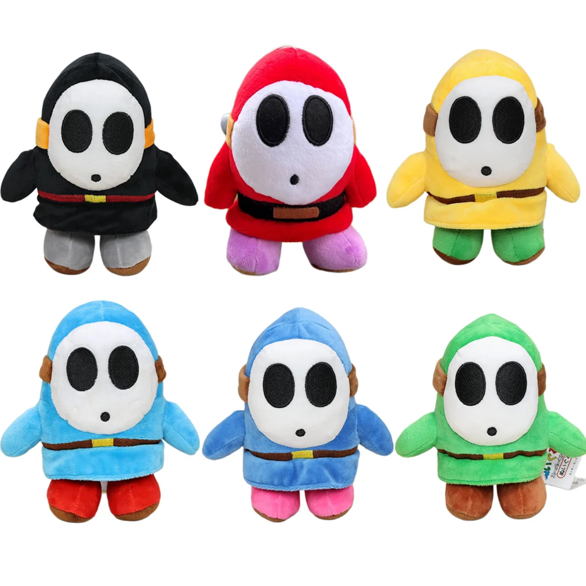 

Милые плюшевые цвета Super Mario Bros Shy Guy, мягкие плюшевые игрушки в виде животных, кукла в подарок, 6 дюймов
