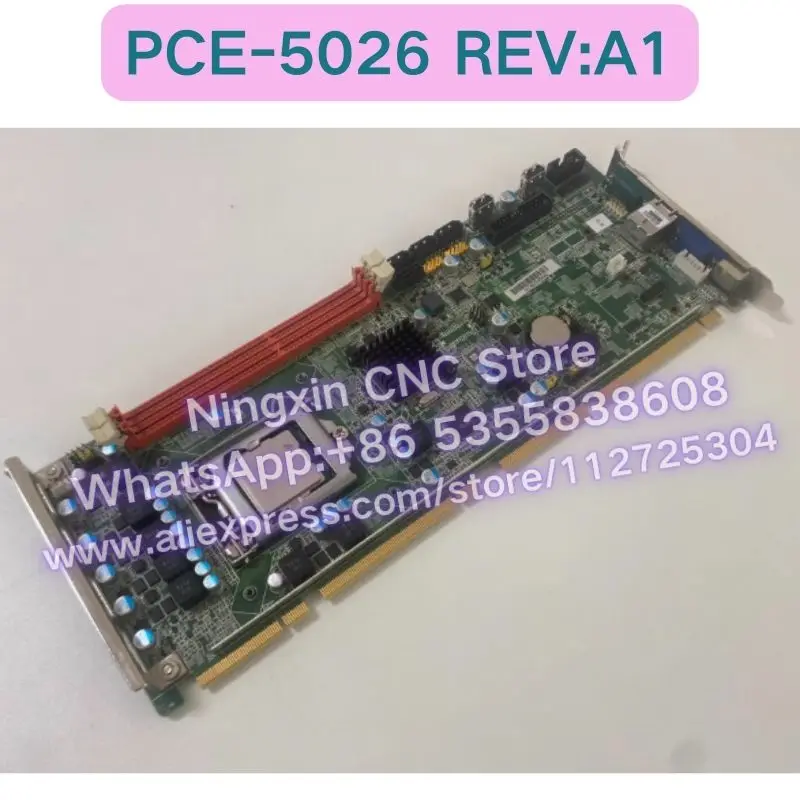 Second-hand PCE-5026VG PCE-5026 REV:A1 Industrial control computer motherboard Functional test OK Fast delivery