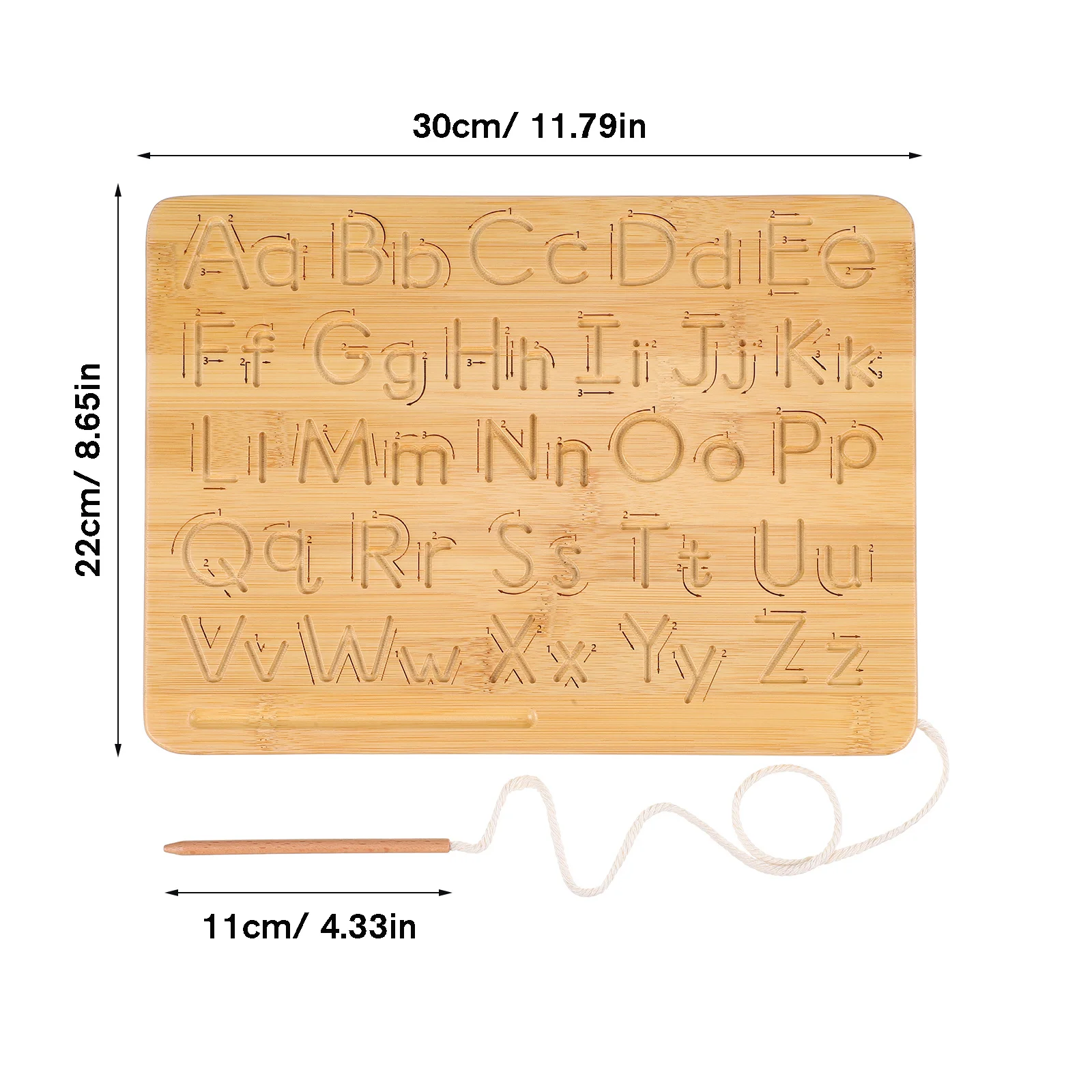 Planche Alphabet en bois Double face, pratique de traçage des nombres, éducative pour enfants d'âge préscolaire, activité d'apprentissage Montessori